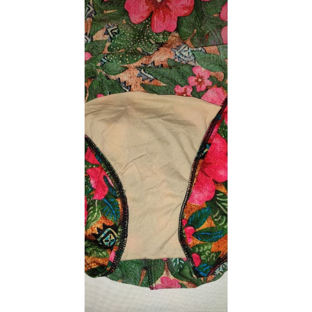 Vintage Athena Swimsuit Sz 8 Tropical Hawaiian Floral Keyhole Front USA - Picture 14 of 16